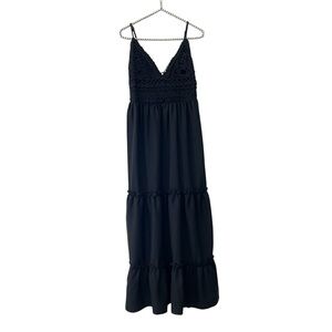 Say What Black Maxi Tiered Dress Women’s Size XL